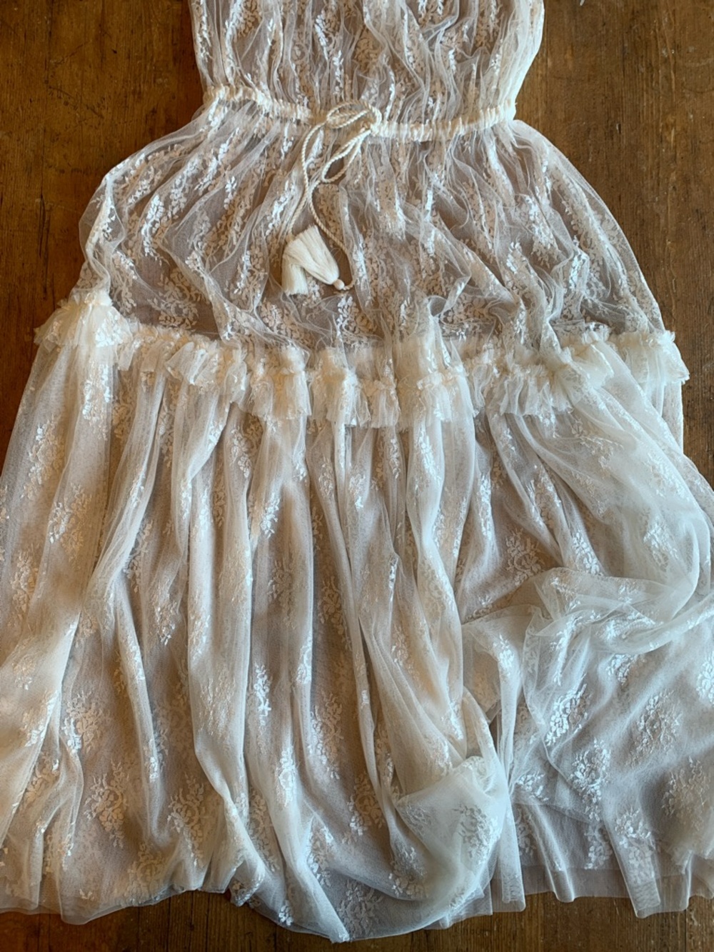 Anthropologie Let Me Be  Ivory Lace Maxi Dress - Picture 11 of 16